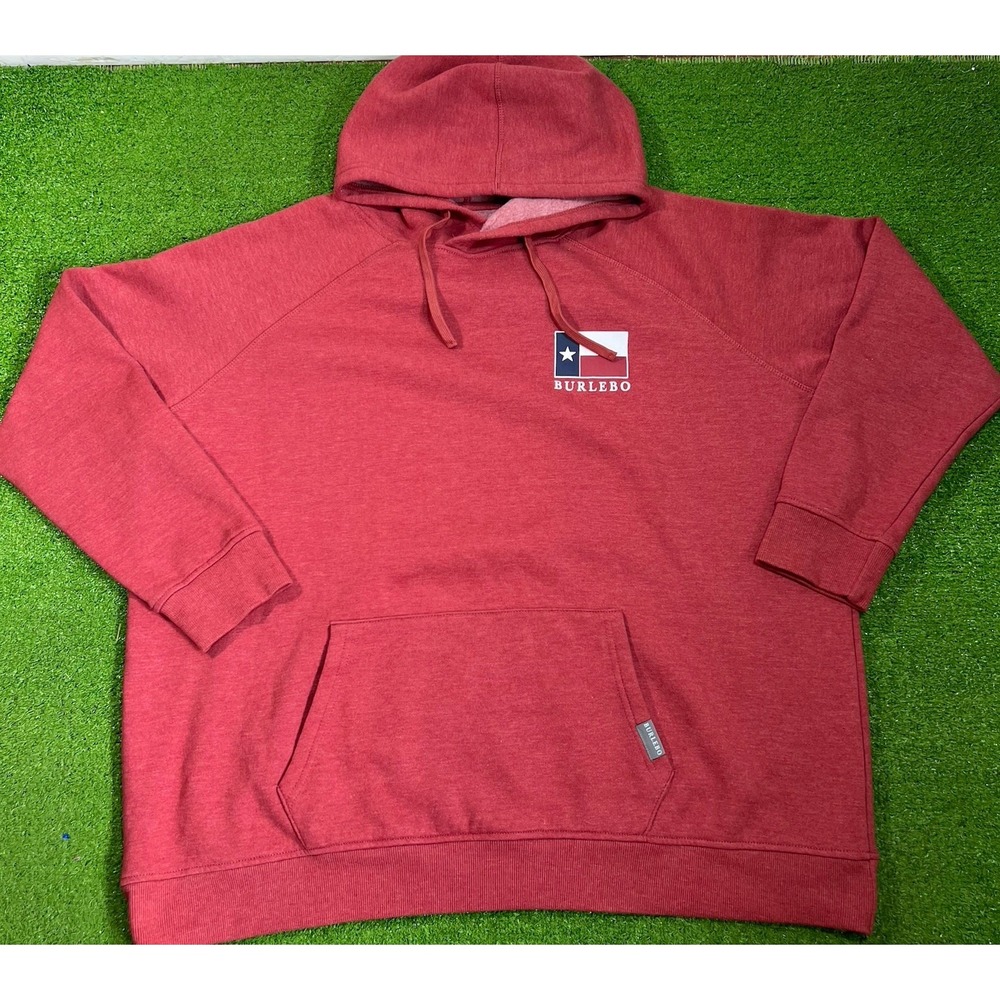 Burlebo Hoodie 2XL Maroon Texas Flag Make America Like Texas MINT Soft Pullover
